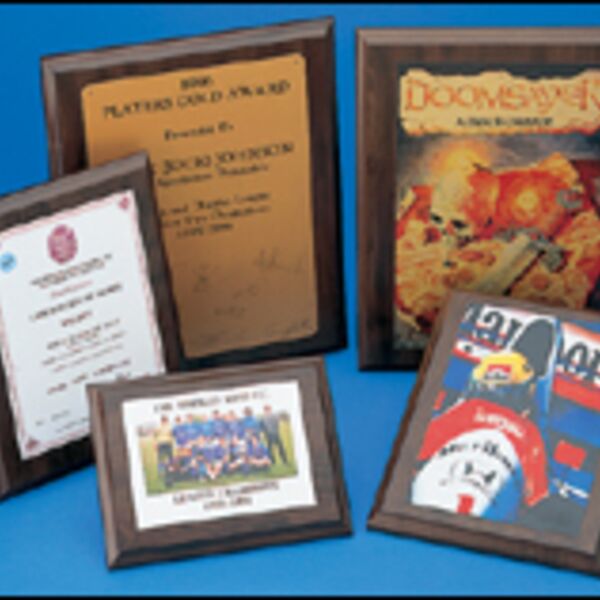 Walnut Effect MDF Plaque -33X27CM Thumbnail