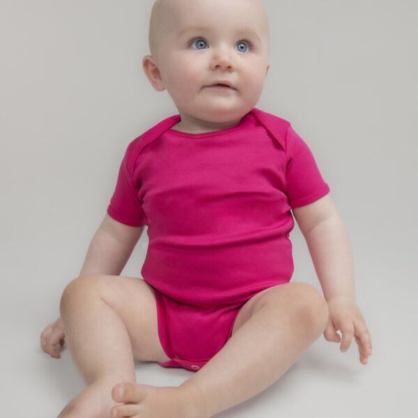 Short-sleeved bodysuit with envelope neck opening Thumbnail